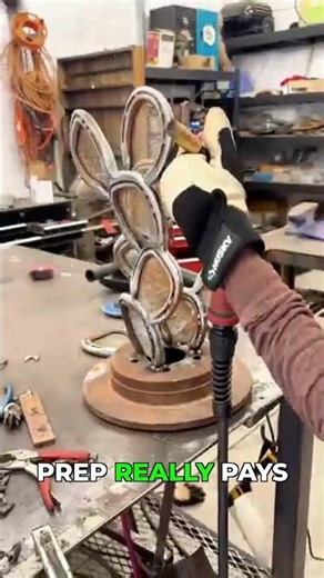 The satisfying final assembly #metalart #sculpture #welding #diy #metalart #horseshoes #sculpture