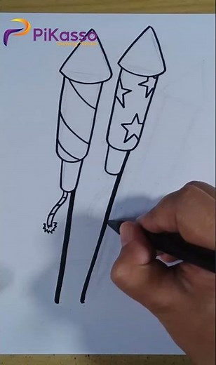 Fun and Easy Firework Rocket Drawing Tutorial