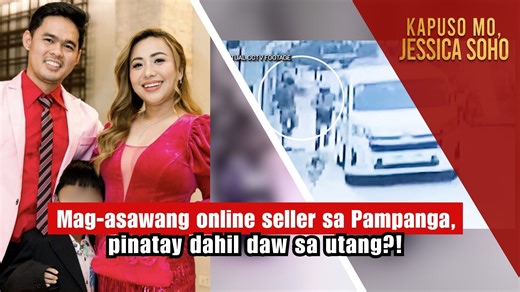 196K views · 3.6K reactions | MAG-ASAWANG ONLINE SELLER SA PAMPANGA, PINATAY DAHIL DAW SA UTANG?! Online sellers na sina Arvin Lulu at Lerma Lulu, walang-awang pinagbabaril sa loob ng kanilang sasakyan! Ang suspek ng mga pulis na mastermind ng krimen, ang kumare ng mag-asawa na may utang sa kanila na umabot na ng 13 million pesos! Ang buong ulat, panoorin sa video. #KMJS | Kapuso Mo, Jessica Soho (One at Heart, Jessica Soho) | Facebook