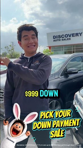 Pick your down payment sale
