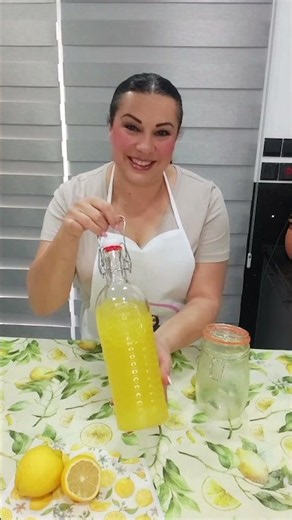 Only 4 Ingredients! Homemade Limoncello. #lemon #homemade #mediterranean #easyrecipes