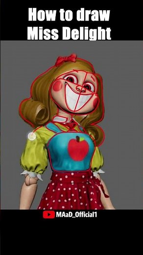 how to draw Miss Delight from Poppy Playtime chapter 5 #art #MAaDedits #drawing #viral