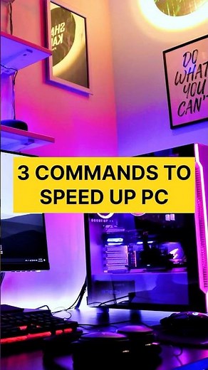 Three powerful commands to speed up your PC! #pctipsandtricks #tech #shorts