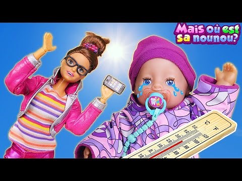 Mais où est sa nounou? Baby Born Emily à la promenade. Vidéo éducative pour enfants.