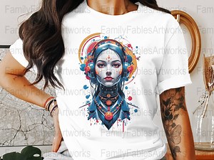 Futuristic Cyborg Art Print, Sci-fi Robot Woman, AI Wall Decor - Etsy