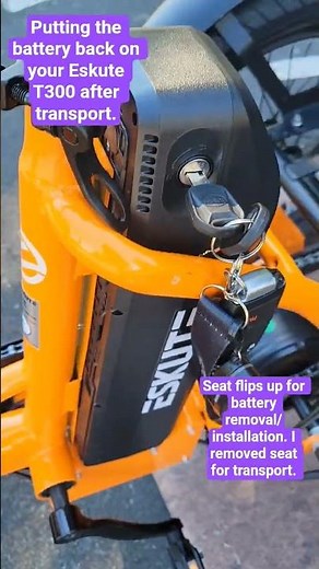 Re-connecting battery to Eskute T300 #etrike #ebikes