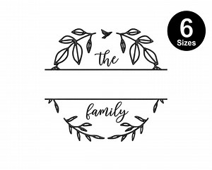 Family Split Monogram Design Machine Embroidery Designs Word Art Family, 6 Sizes - Etsy