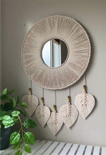 DIY Macrame Wall Mirror Tutorial for Home Decor