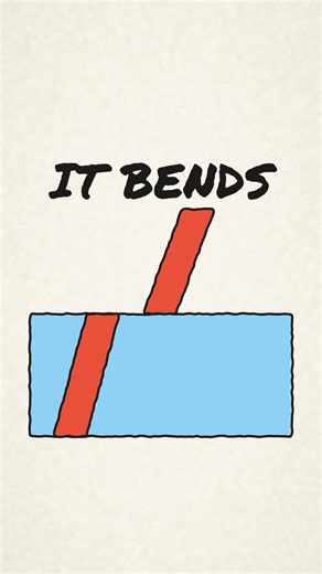 Why does a straw look snapped in water?