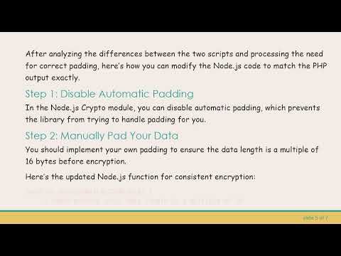 How to Achieve Consistent AES-256-CBC Encryption between PHP and Node.js using OpenSSL