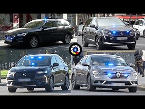 Police Voitures Banalisées en Urgence - Paris - Unmarked Police Cars Responding Compilation