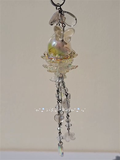 Restocking Clear Jellyfish Keychains and Trinkets