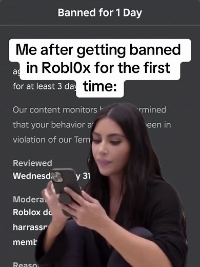 First Time Getting Banned in Roblox