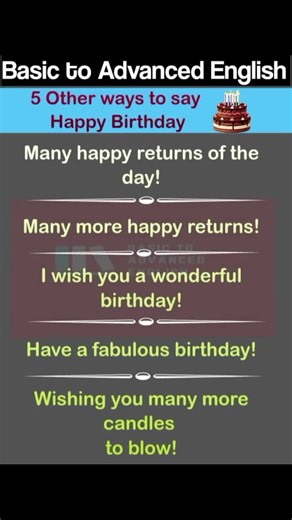 Different Ways to Wish Happy Birthday in English