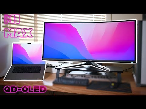 Watch the M1 Max Mac on the Worlds Best Gaming Monitor ALIENWARE 34 QD OLED GAMING MONITOR AW3423DW