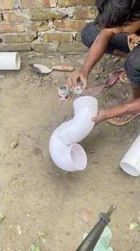 4" upvc long trap install #viral #pipelining #reels #viralvideo #shorts #pvc #culvertpipe #pvc