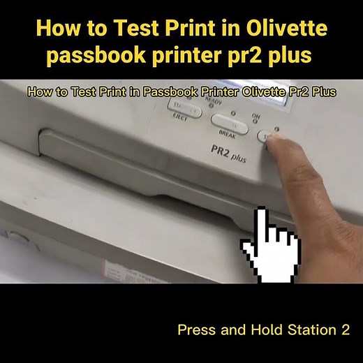 How to Test Print in Olivette Passbook Printer Pr2 Plus