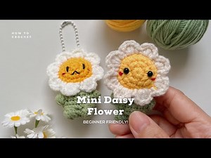 How to Crochet Mini Daisy Flower | Easy Beginner Friendly Tutorial