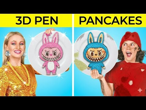 Affordable vs Luxury 🎨 Pancake Art vs 3D Pen Test by 123 GO!