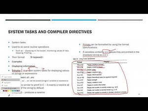 23. Verilog HDL - System Task and Compiler Directives