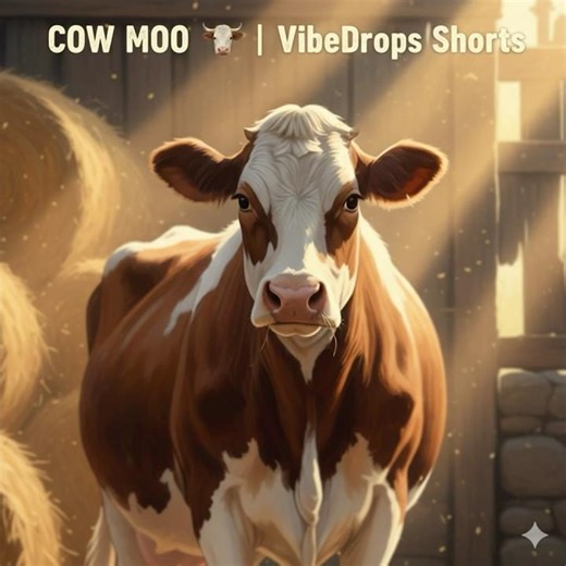 Cow Mooing in Barn 🐄 | Funny Farm Animal Sound Effect | VibeDrops #96