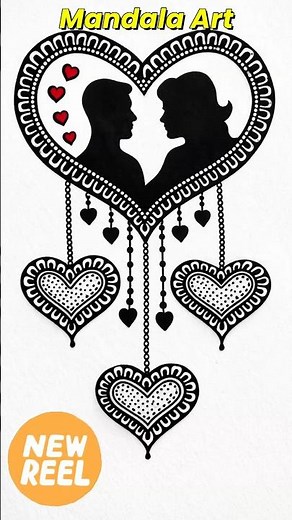 Romantic Heart Design 💞 Mandala Love Art Quick Tutorial