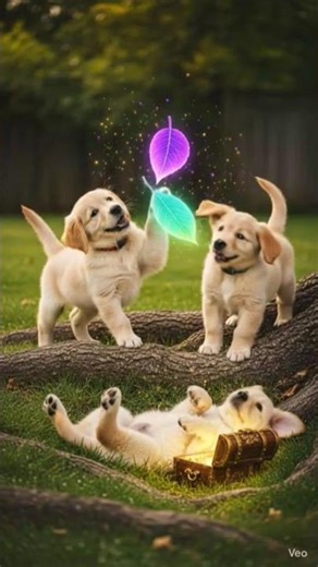 cute three little puppy playing with magic Box 🎁 #dog #puppy #ytshorts #youtubeshorts #shorts