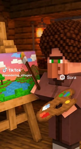 Bob Ross Minecraft Edition #Minecraft #villager #funny #BobRoss #minecraftAI