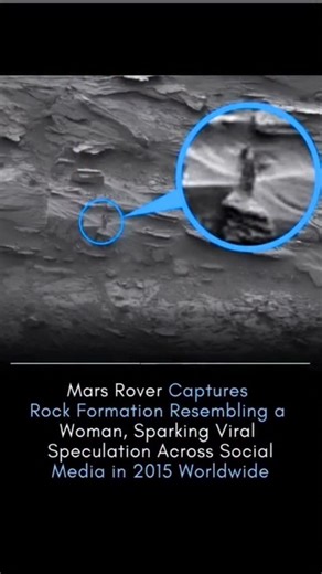 darkuniverseX on Instagram: "👽 Woman on Mars? NASA Image Sparks Mystery! 🔴🚀 In 2015, a Mars rover captured a strange rock formation that looks like a human figure standing on the Red Planet. Many people online believed it could be something mysterious… but scientists explain this as pareidolia — our brain seeing familiar shapes in random objects. Still, Mars continues to amaze us with its unbelievable and mysterious landscapes. 🌌 What do you see — just a rock or something more? 👀 Follow Cos