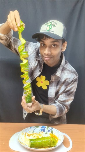 Korean Style Spiral Cucumber Salad Recipe | Spicy & Refreshing #shorts