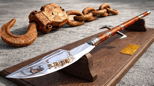 I crafted a stunning medieval halberd! ⚔️