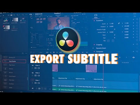 How to Export Subtitle in DaVinci Resolve