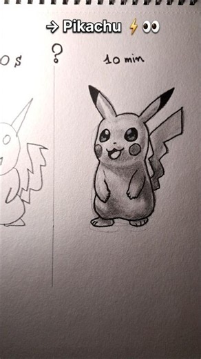 Drawing Pikachu in 10 Minutes ⚡️✏️
