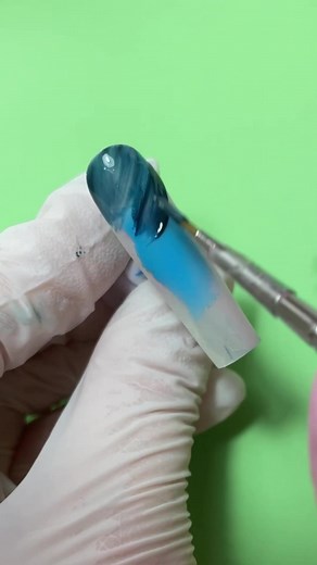 1.1K views · 18 reactions | Ocean nail art tutorial 殺 #nails #nailart #nailarttutorial #nailartideas #naildesigns #nailideas #summernails #nailtutorial | Olga Mumber | Facebook