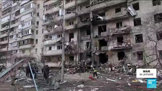 War in Ukraine: Scenes of destruction in Kyiv