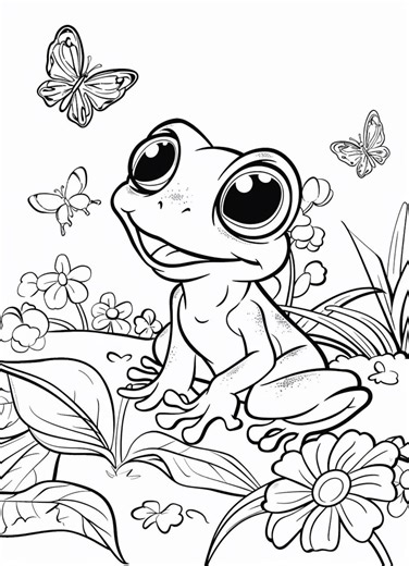 Lilly the Frog Coloring Book Kids Printable PDF Cute Frog Adventure Animal Coloring Pages Instant Download - Etsy