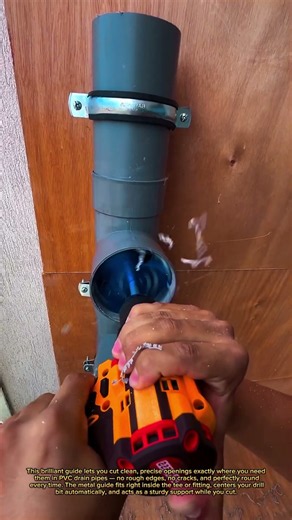 Perfect Cleanout Hole in PVC Pipe — Fitting Installation Hack! #smarttool