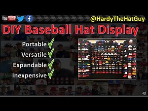 DIY Baseball Hat Display Rack