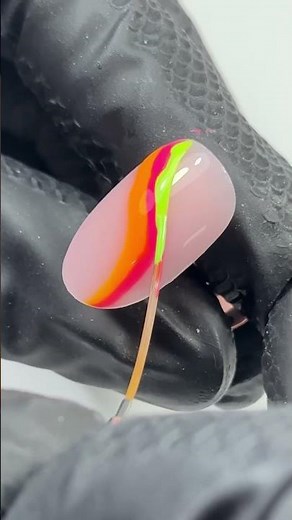 Step-by-step tie dye nail art 🌈💅 #nailtutorial #tiedyenails #nailtok