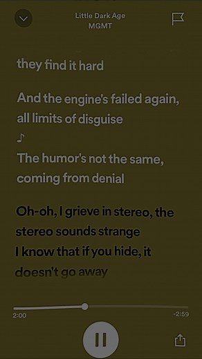Little Dark Age - MGMT #song#music#lyrics#audio#littledarkage#mgmt#littledarkagemgmt#spotify#fyp#foryou#foryoupage#capcut#songsallday