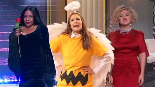 Kelly Clarkson, Drew Barrymore, Sherri Shepherd and more show off over-the-top costumes for their Halloween episodes. | Entertainment Tonight