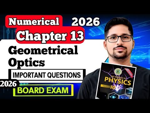 Geometrical optics Numerical Chapter 13 class 10 new physics book 2026 Sindh board exam Questions