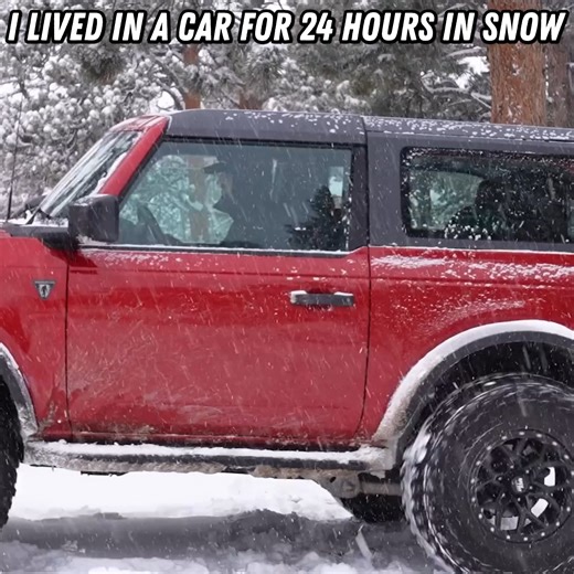 Living in My Car for 24 Hours in Freezing Snow! | Ryan Trahan