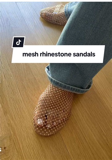 Gold Mesh rhinestone flats are gorgeous! super comfy too!#stevemaddenmeshsandals #tiktokshopcreatorpicks #tiktokshopspringlowup #meshrhinestonesandals #tiktokshopnewarrivals @stevemadden