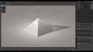 Pyramids in Blender 2.8 - Low Poly Timelapse