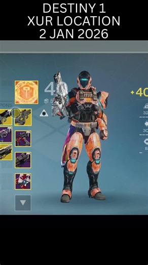 Destiny 1 XUR Location 2 Jan 2026 #shorts #shortsfeed #gaming #xur #xurlocation #destiny1 #morphneo