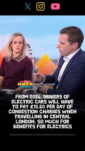 HBM on Instagram: "From 2026, drivers of electric cars will have to pay £13.50 per day of congestion charges when travelling in central London. So much for benefits for electrics #electric #cars #london"