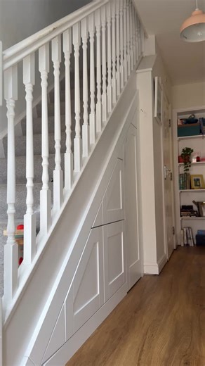 Jon Lewis on Instagram: "Under Stair Storage install ✨ Using the @toughbuilt_europe stack tech system to store my kit making installs so much more organised. #home #storage #satisfying #transformation #asmr #newreel #woodworking #interiordesign #viral"