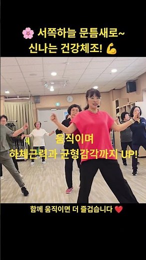 #시니어운동#건강체조#노인체조#실버체조#하체근력운동#균형운동#인지체조#건강백세#어르신운동#낙상예방운동#웃음체조#함께운동해요#easydance