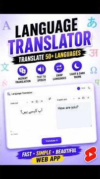 🌍 Build a Language Translator Using HTML, CSS & JS #coding #viral_video #technology